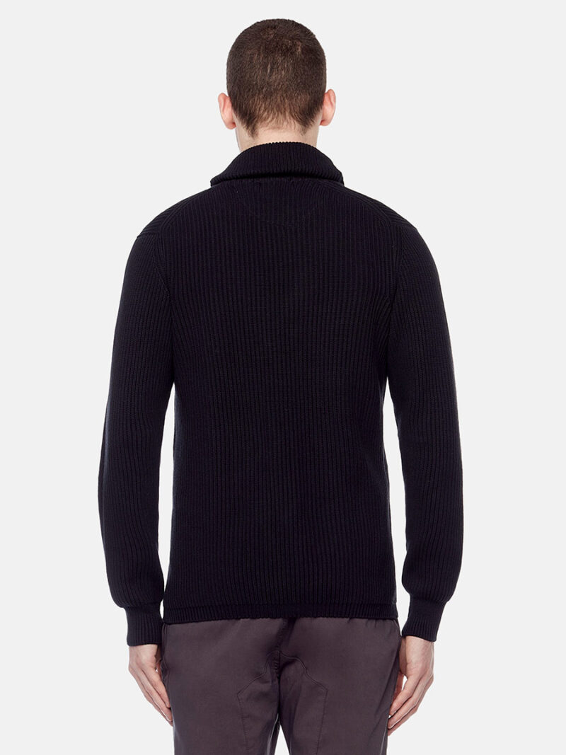 Cardigan Projek Raw 141828 en tricot col châle multi-poches noir