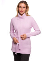 Sweater Coco Y Club 222-4072 soft and comfortable turtleneck lilac