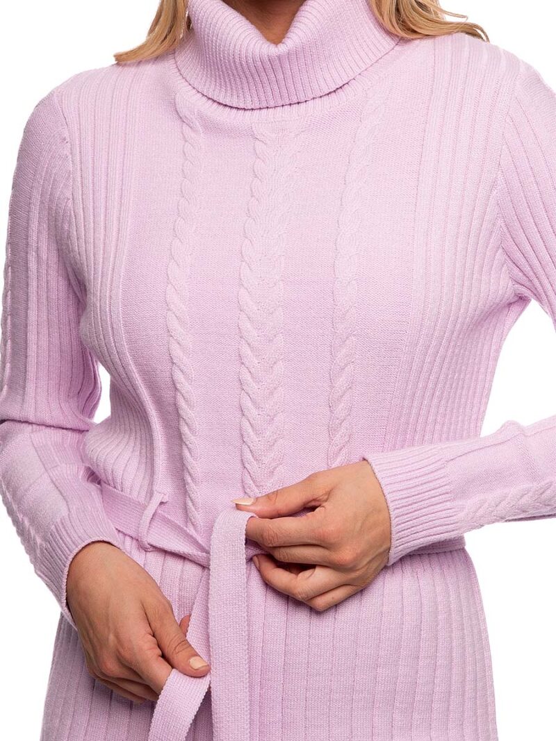 Sweater Coco Y Club 222-4072 soft and comfortable turtleneck lilac