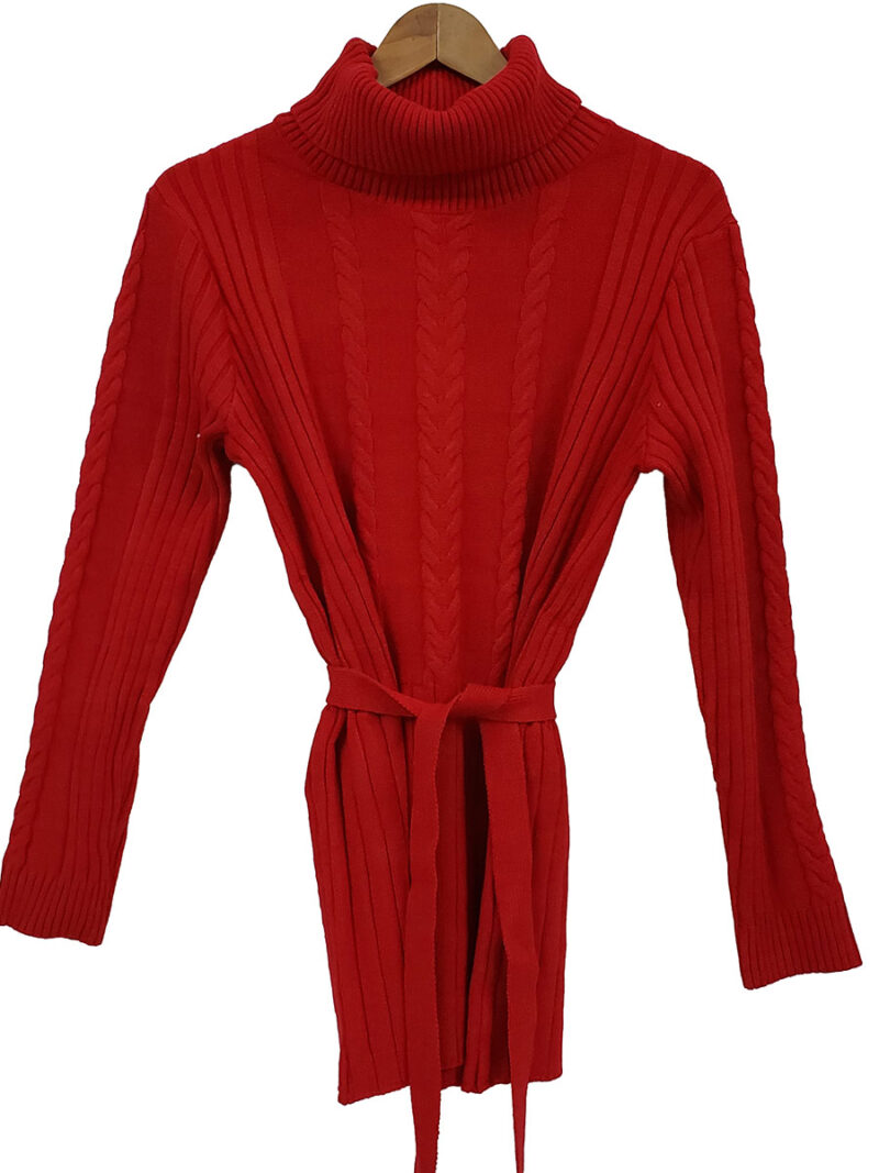 Sweater Coco Y Club 222-4072 soft and comfortable turtleneck red