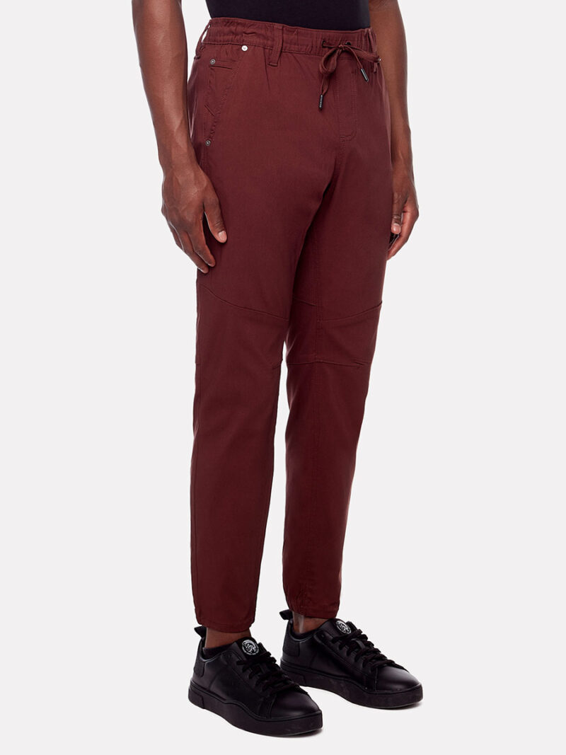 Pants Projek Raw 141108 jogger style in comfortable and stretchy fabrics brick color