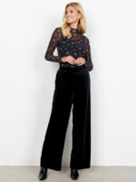 Soya Concept W25975 pants in black stretch velvet