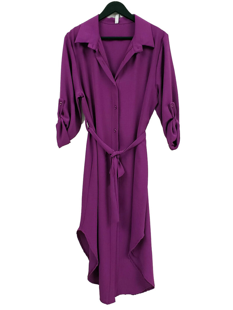 Paris Italy Import dress 01448 3/4 sleeves purple color