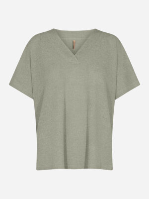 T-shirt Soya Concept HS25633 manches courtes col V couleur armée