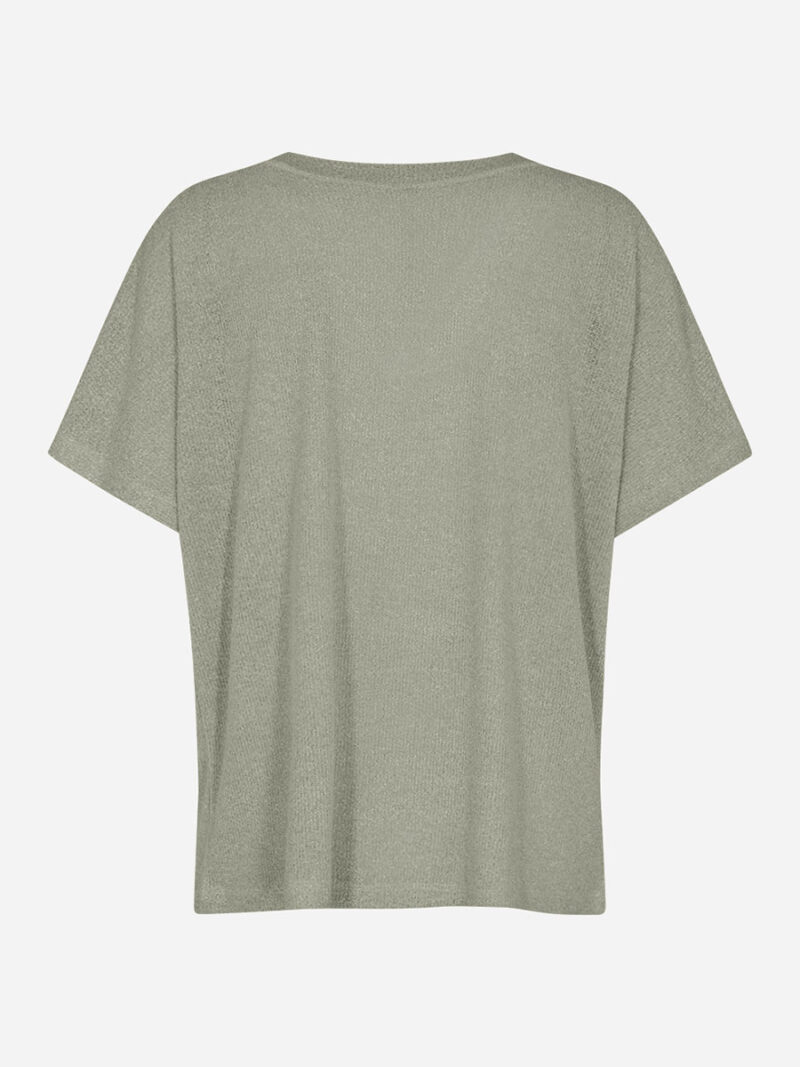 Soya Concept T-shirt HS25633 short sleeves V-neck army color
