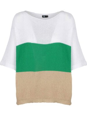 Chandail M Italy 33-10189S en tricot léger combo vert