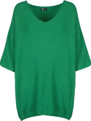 M Italy sweater 33-5519S in knit 33-5519S with batwing sleeves green
