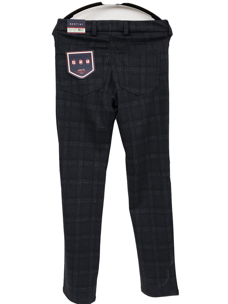 Bertini M1910E059 checked print trousers in stretchy and comfortable fabrics
