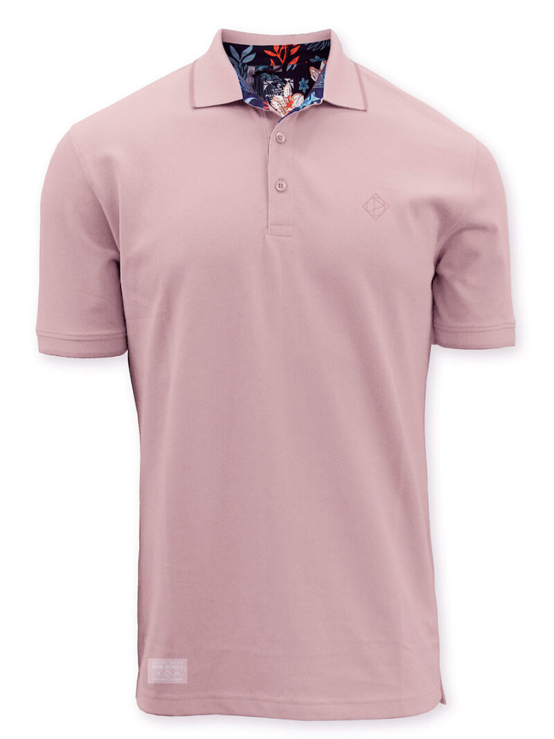 Point Zero polo 7061503 textured pique short sleeves pink color