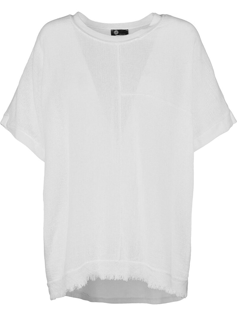 M Italy top 10-MK001S short sleeves white