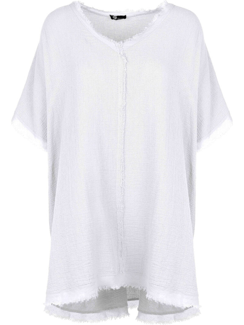 Top M Italy 20-MK002S short sleeve cotton gas white