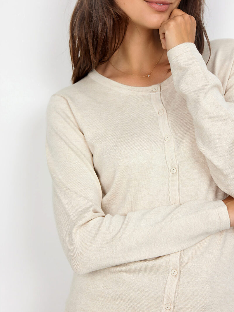 Soya Concept PS-39005 cardigan in soft and comfortable knit cream color