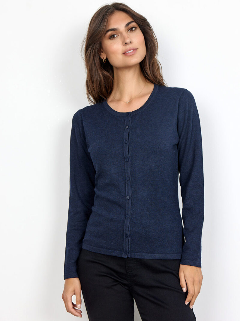 Soya Concept PS-39005 cardigan in soft and comfortable knit navy color