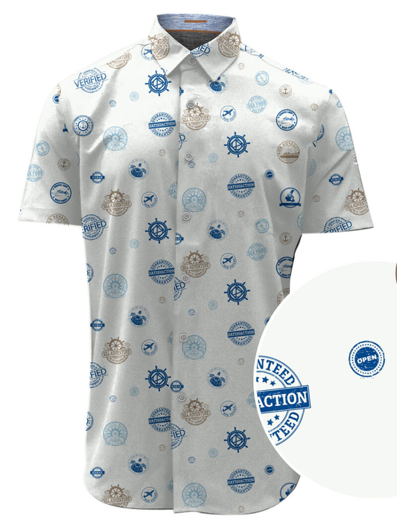 Point Zero shirt 7064402 printed short sleeves white