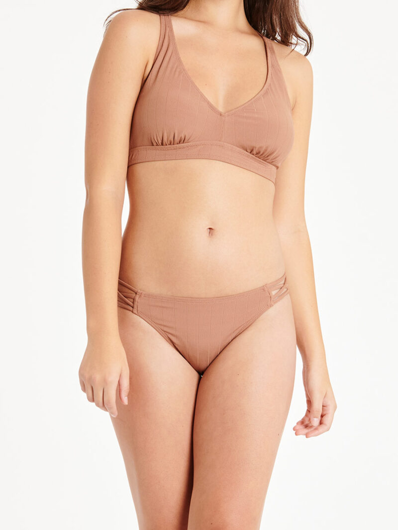 Culotte maillot bikini Nass-Eau NEBEAW01189B taille régulière couleur mocha