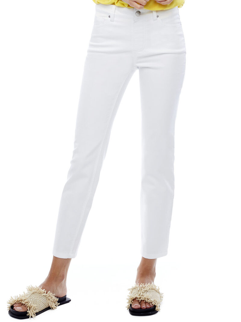 Jeans UP 67707 bande de taille confortable pull-on couleur blanc