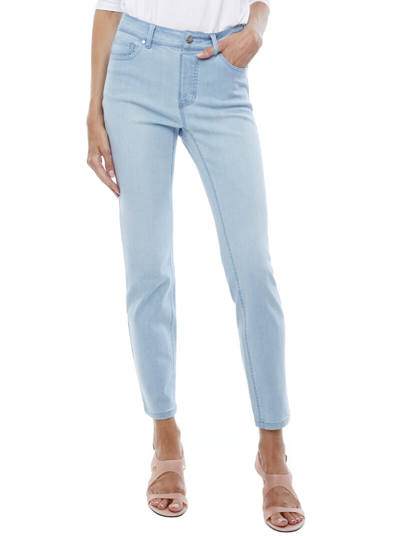 Jeans UP 67707 bande de taille confortable pull-on couleur bleu pâle