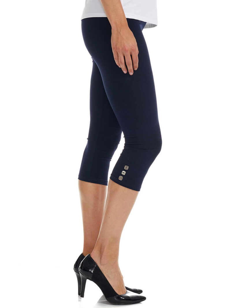 odes Gitane Stretchy, light and comfortable LG01 leggings with 3 buttons navy color