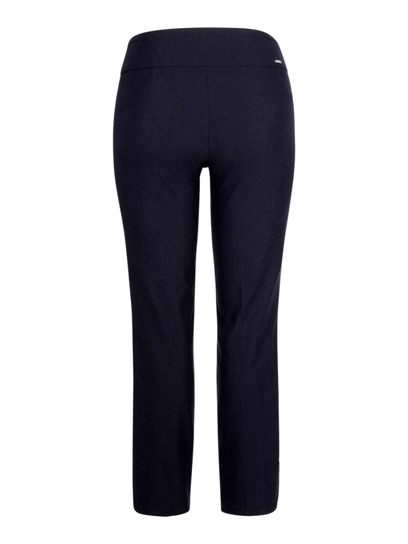 UP 65027A stretch and comfortable ankle pants with pull-on waist navy
