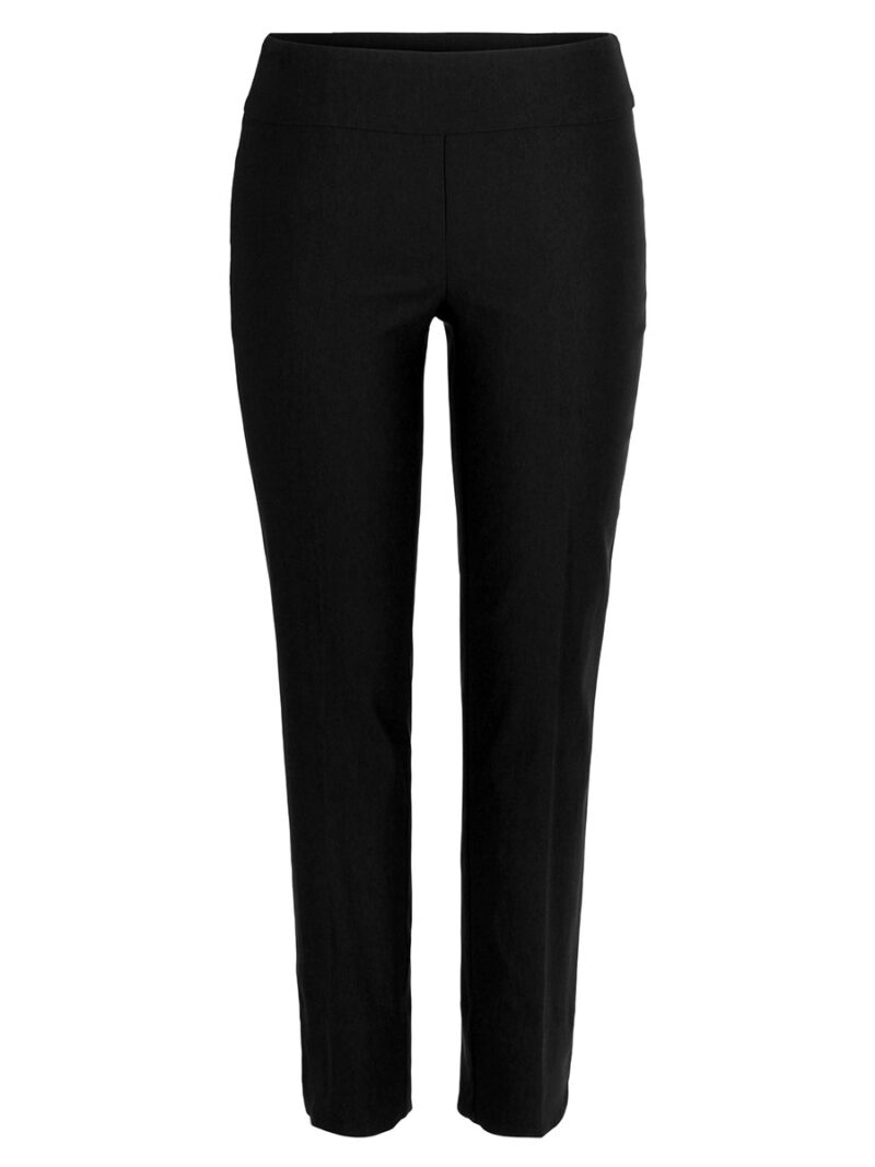 UP 65027A stretch and comfortable ankle pants with pull-on waist black