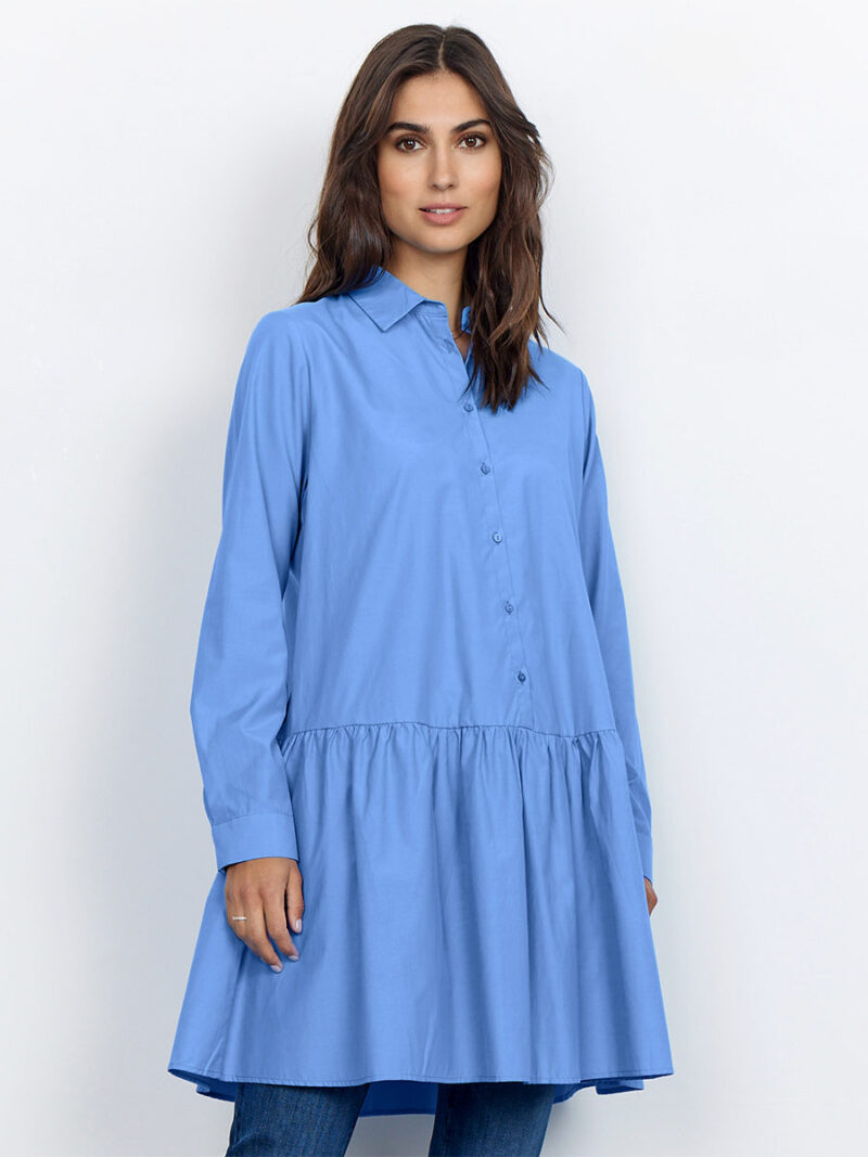 Soya Concept dress 18371 long sleeves blue