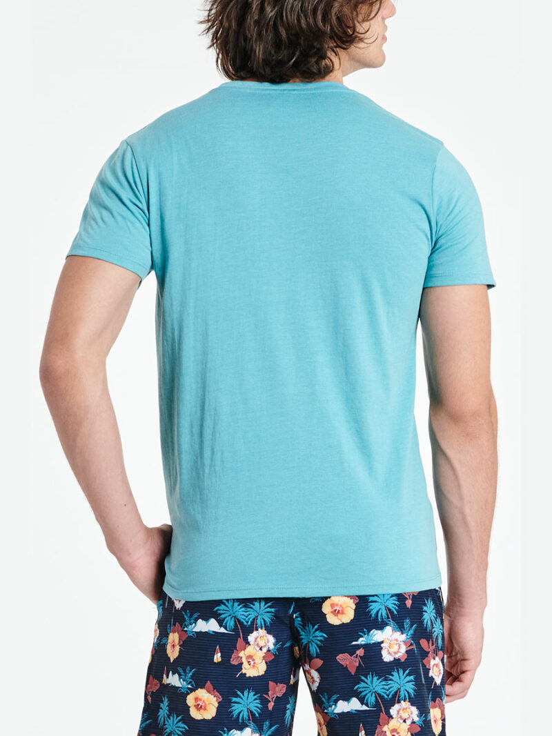 Northcoast M01133 short sleeve t-shirt with 1 pocket aqua color