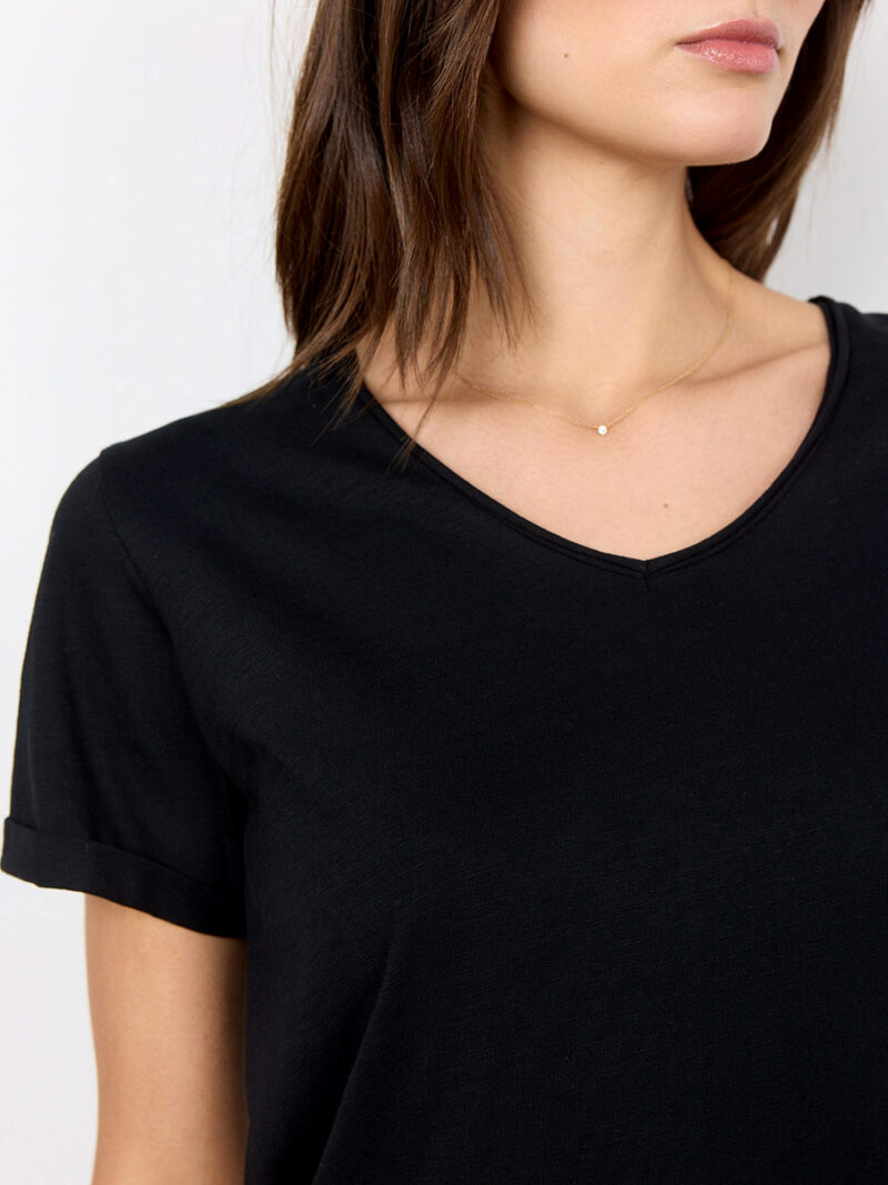 T-shirt Soya Concept PS-24837 manches courte couleur noir