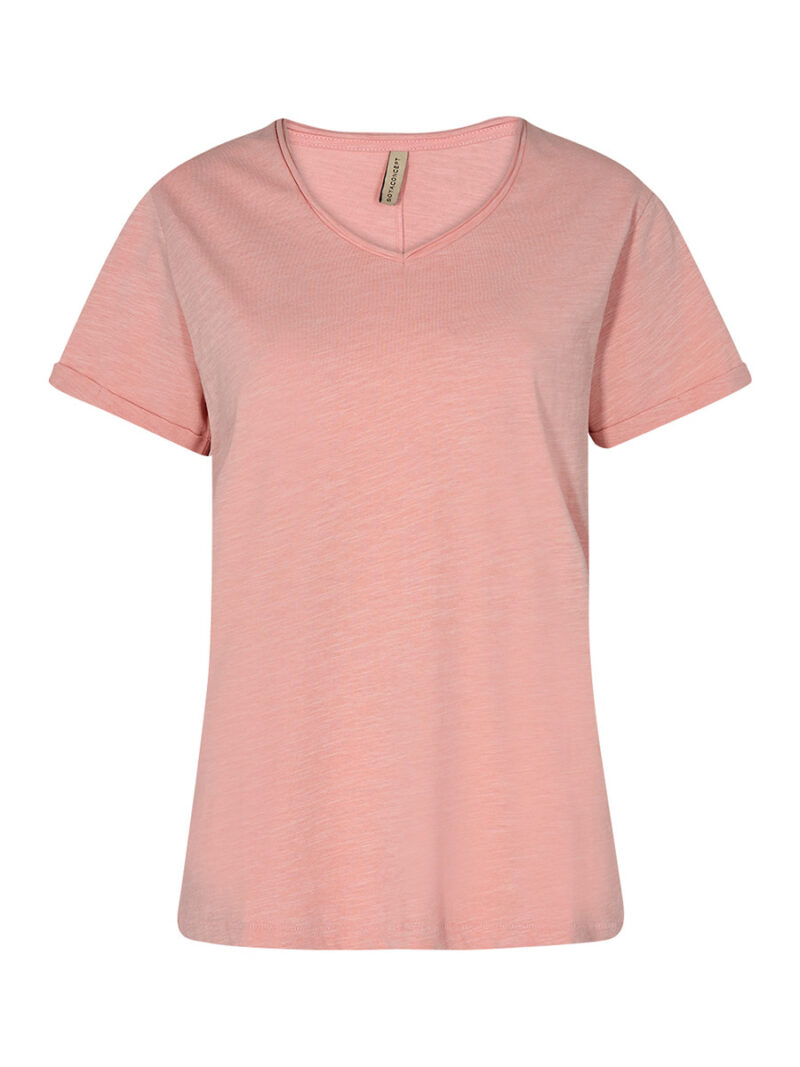 T-shirt Soya Concept PS-24837 manches courte couleur rose