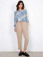 Soya Concept top PS-26056 printed long sleeves blue combo