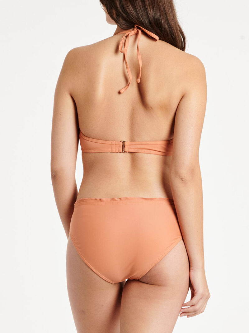 Top maillot bikini Nass-Eau W01166 encolure V avec armature couleur melon
