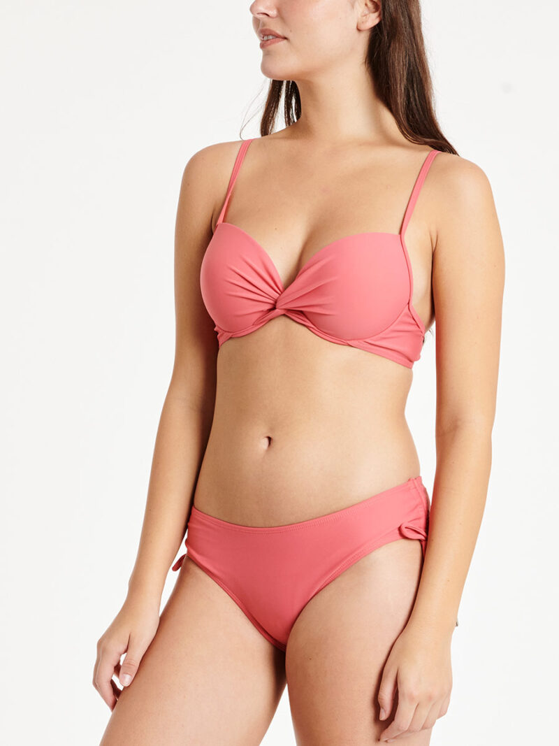 Nass-Eau W01178 push up bikini top with underwire pink color