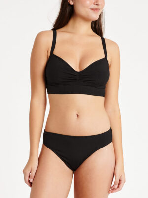 Top maillot bikini Nass-Eau W01188B bonnet D couleur noir