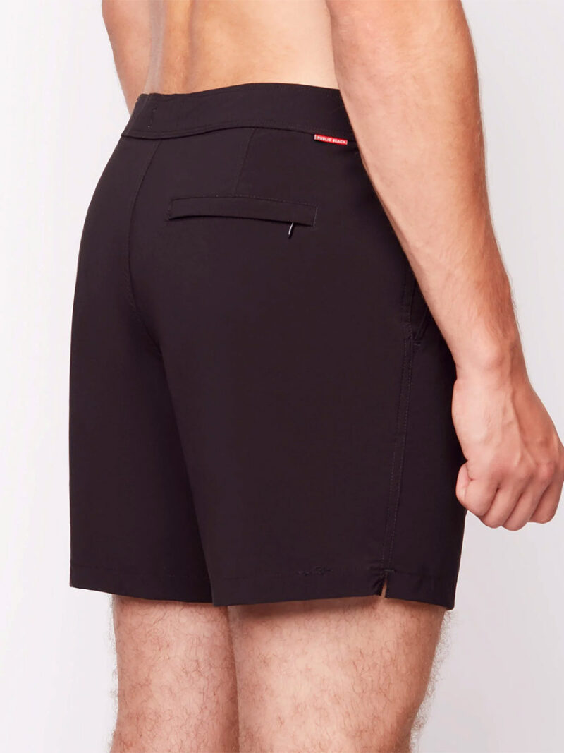 Public Beach PB5602 swim shorts with integrated shorts black color
