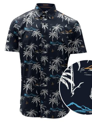Point Zero shirt 7064418 printed short sleeves navy