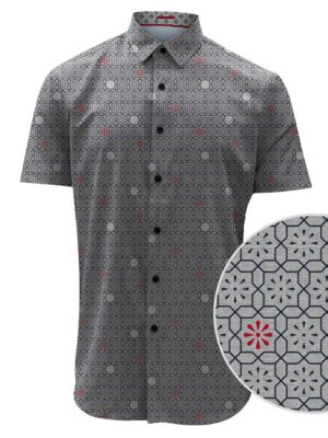 Point Zero shirt 7064447 printed short sleeves grey