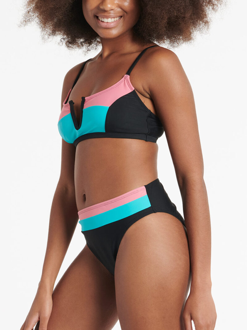 Mandarine bikini top W01252 with color cutouts
