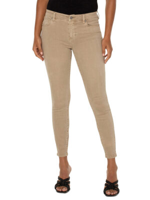 Liverpool LM2545WF-BISCUIT skinny ankle jeans tan color