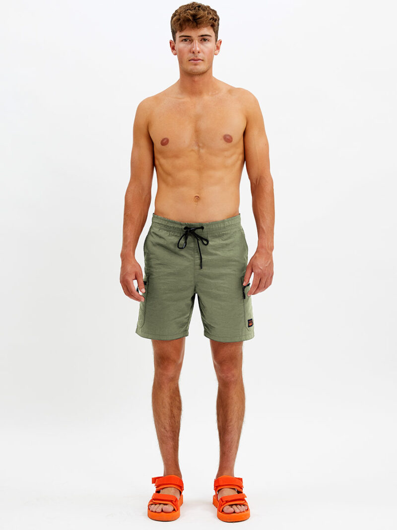 Point Zero swim shorts 7065294 in nylon cargo style green color