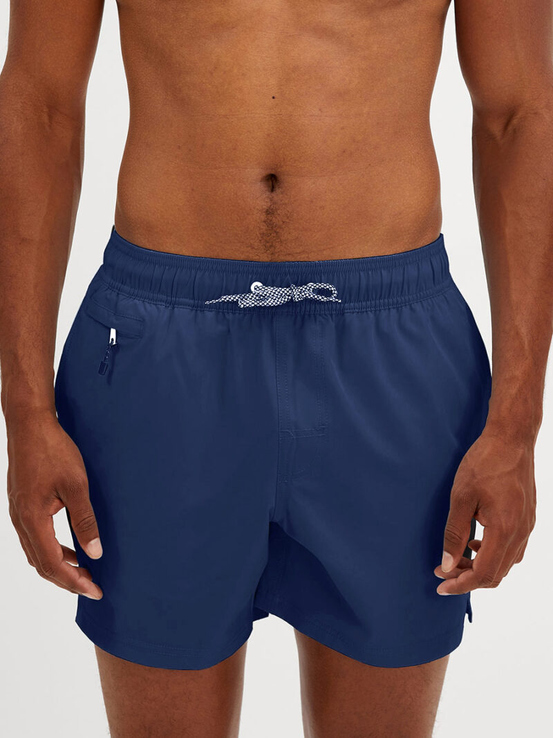 Short maillot Point Zero 7065299 tissus extensible et confortable avec poches zip bleu foncé