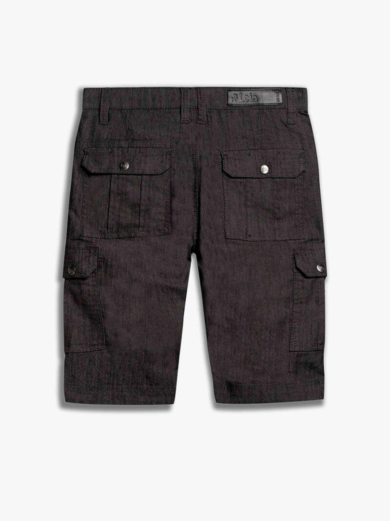 Bermuda Lois jeans Enrique 1762770000 en twill extensible et confortable couleur charbon
