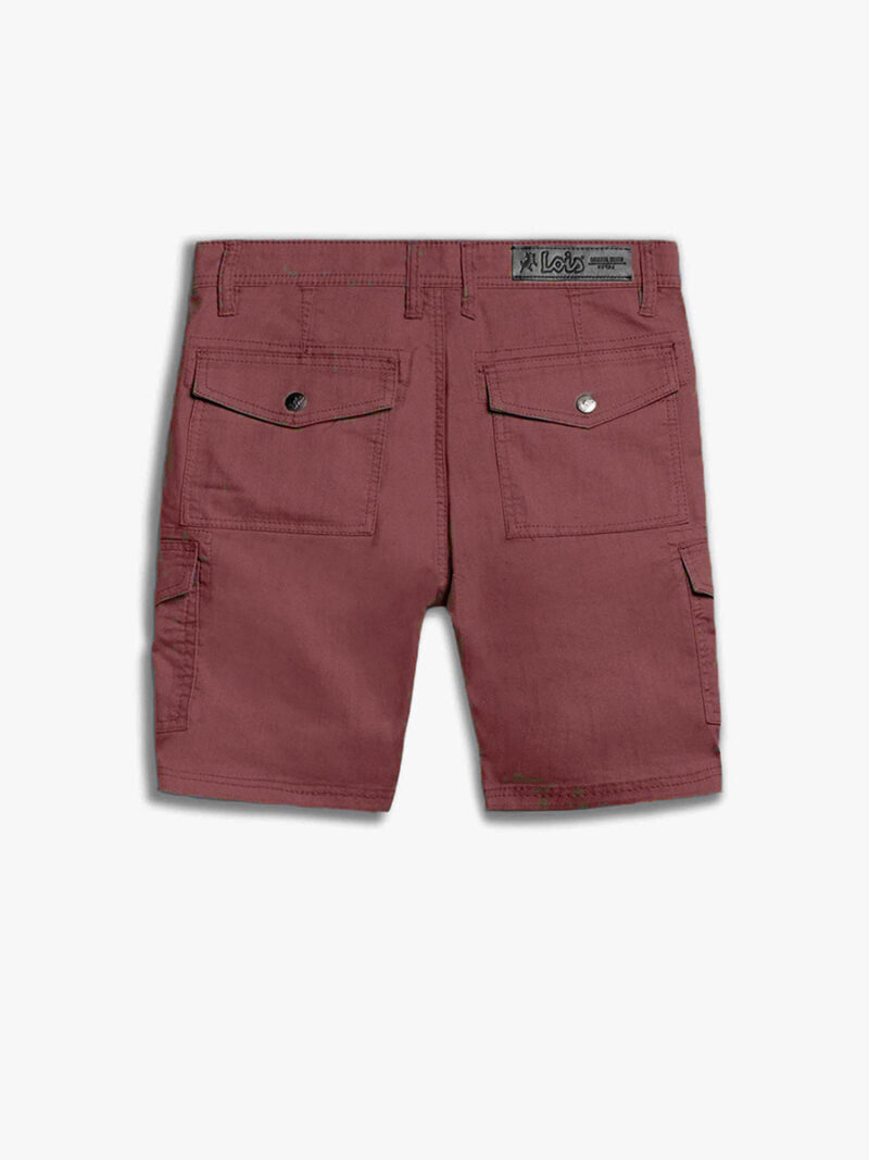 Lois Jeans Cargo Bermuda Tom 1816-7700 stretchy and comfortable textured cotton paprika color