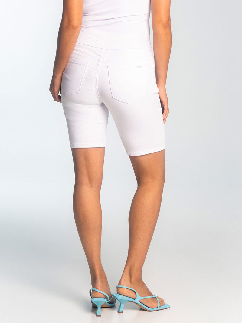 Lois  bermuda shorts 2905-7770-85 pull-on stretch with slimming panel white color
