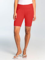 Lois bermuda shorts 2905-7770-36 pull-on stretch with slimming panel coral color