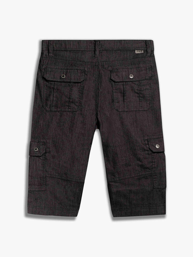 Capri cargo Lois jeans Lucas 1815770000 en denim extensible et confortable couleur charbon