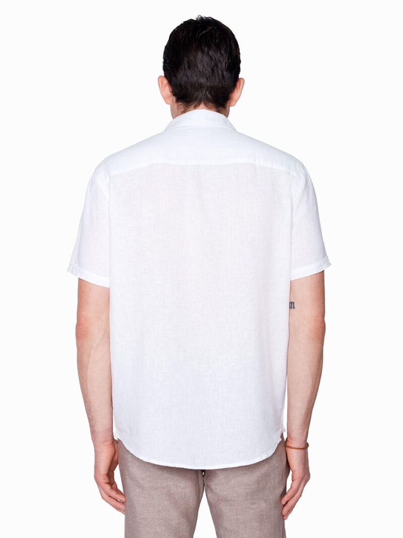 Projek Raw 142210 linen shirt with 1 pocket white color