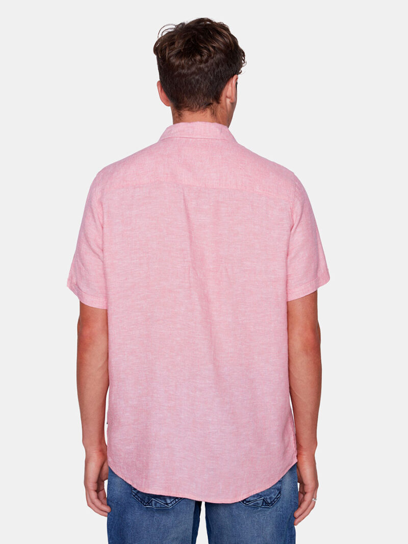 Projek Raw 142210 linen shirt with 1 pocket pink color