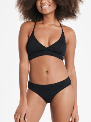 Haut maillot bikini Mandarine MCBEAW01119 Texturé Mix and Match couleur noir