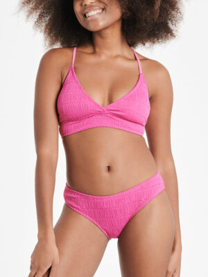 Mandarine bikini top MCBEAW01119 Textured Mix and Match pink color