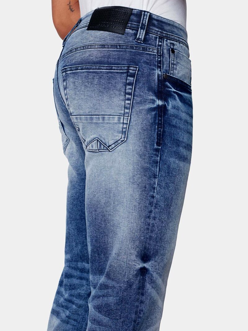 Jeans Projek Raw 142403 coupe Baru régulière en denim extensible et confortable couleur indigo vintage
