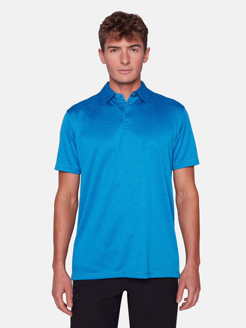 Projek Raw Polo PPS23350 short sleeves in soft and stretchy fabric blue color